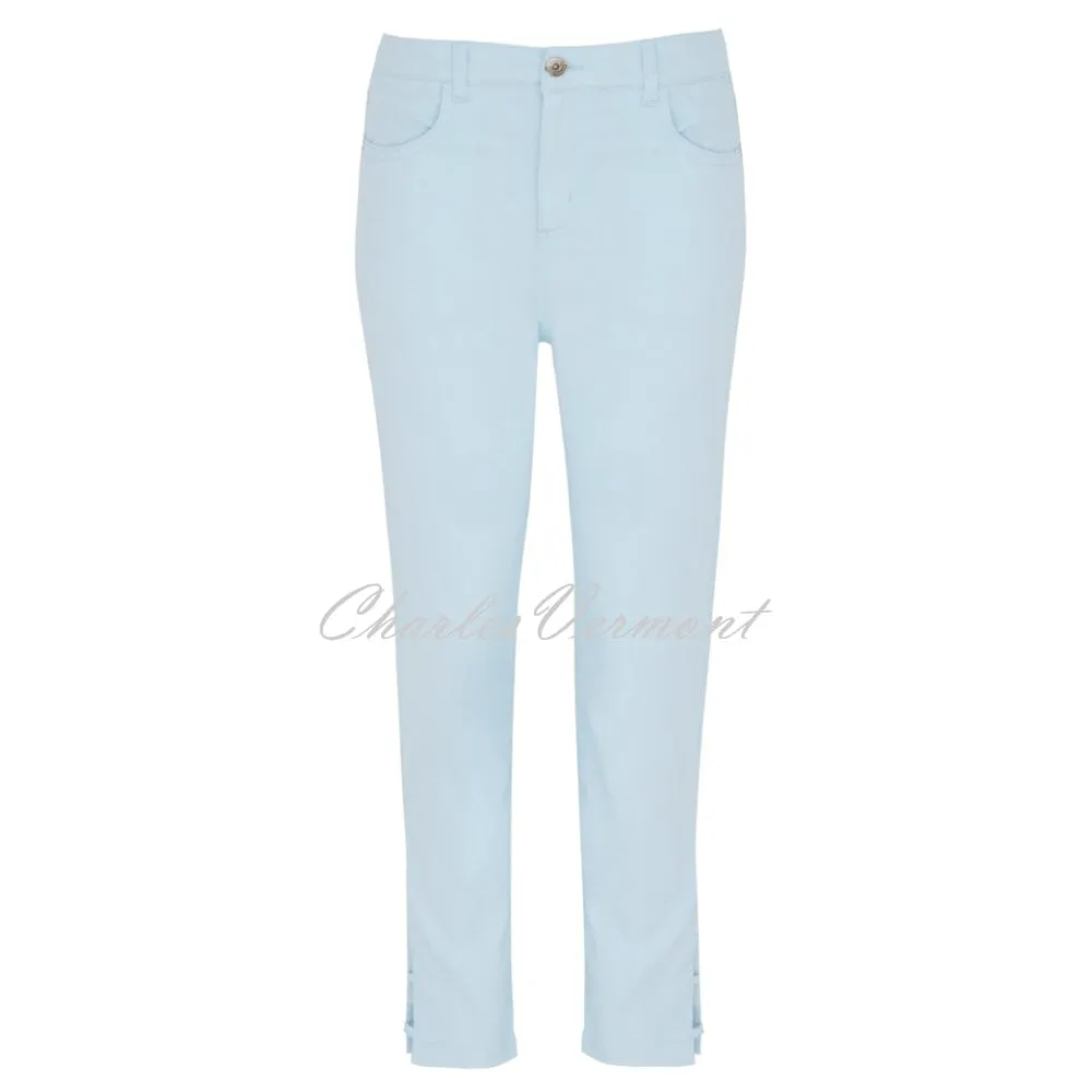 Dolcezza Cropped Denim Pant in Powder Blue