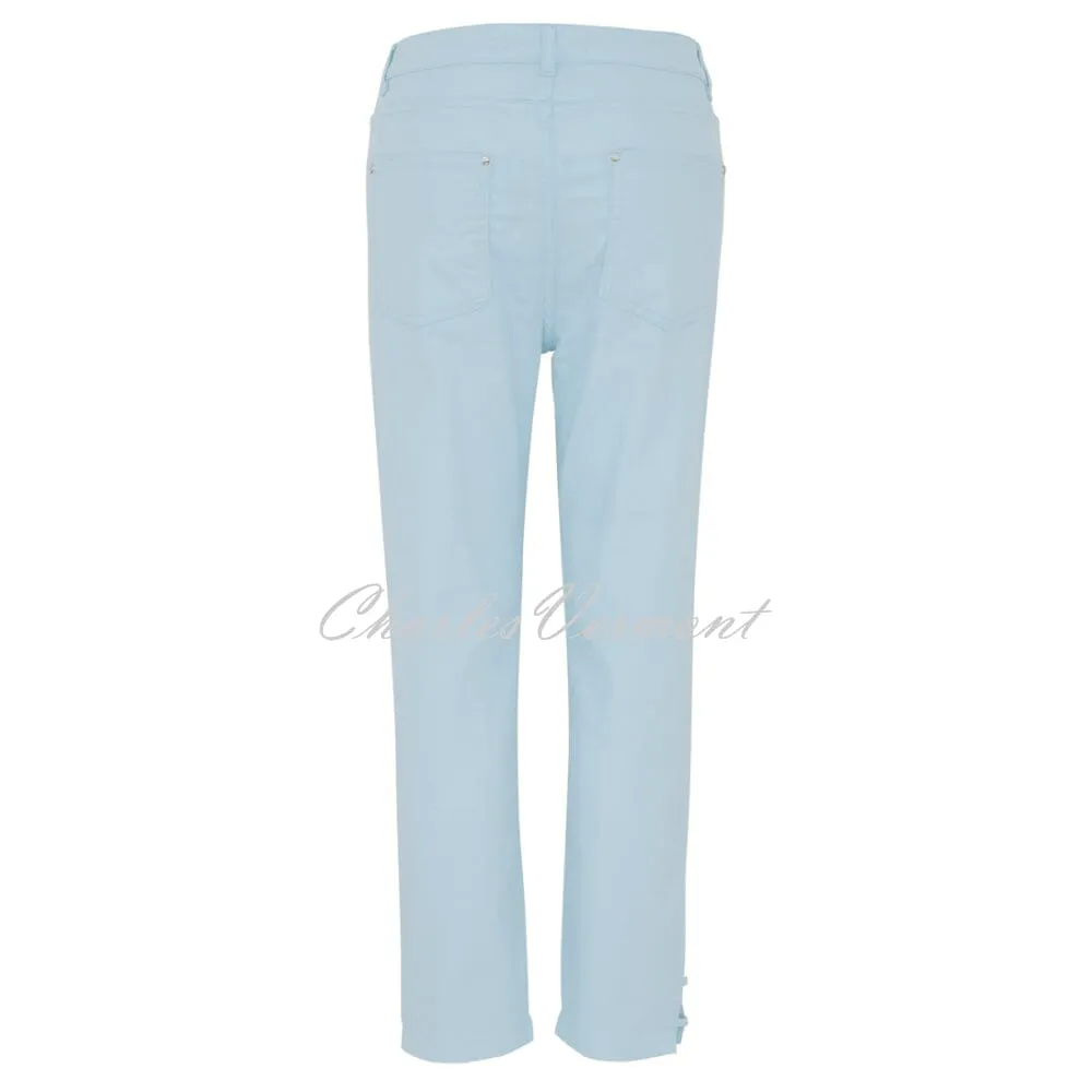 Dolcezza Cropped Denim Pant in Powder Blue