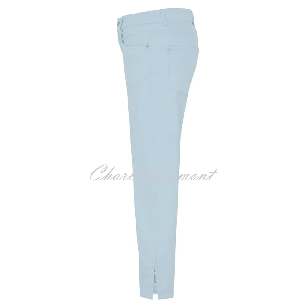 Dolcezza Cropped Denim Pant in Powder Blue