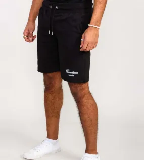 D555 Black Couture Men's Shorts With Elasticated Waistband (HOLBROOK)