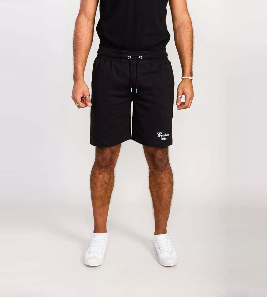 D555 Black Couture Men's Shorts With Elasticated Waistband (HOLBROOK)