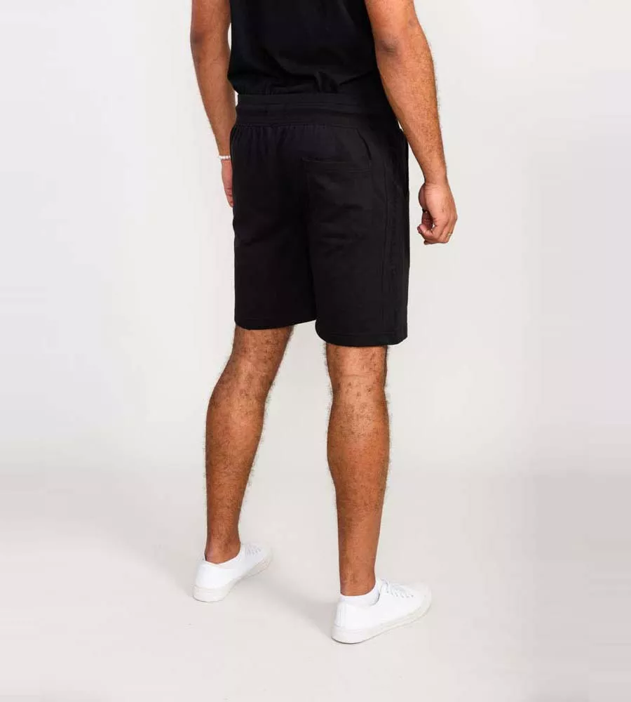 D555 Black Couture Men's Shorts With Elasticated Waistband (HOLBROOK)