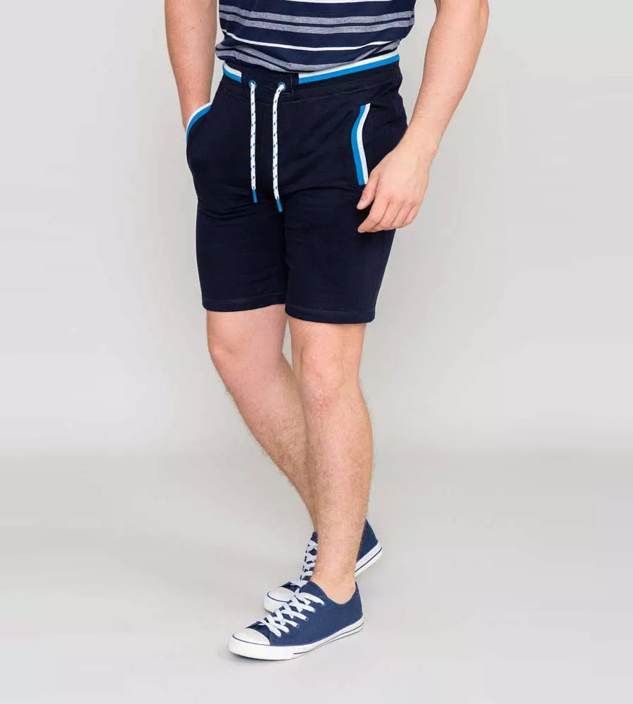 D555 Navy DAGENHAM 2 Mens Elasticated Waist Pockets Shorts