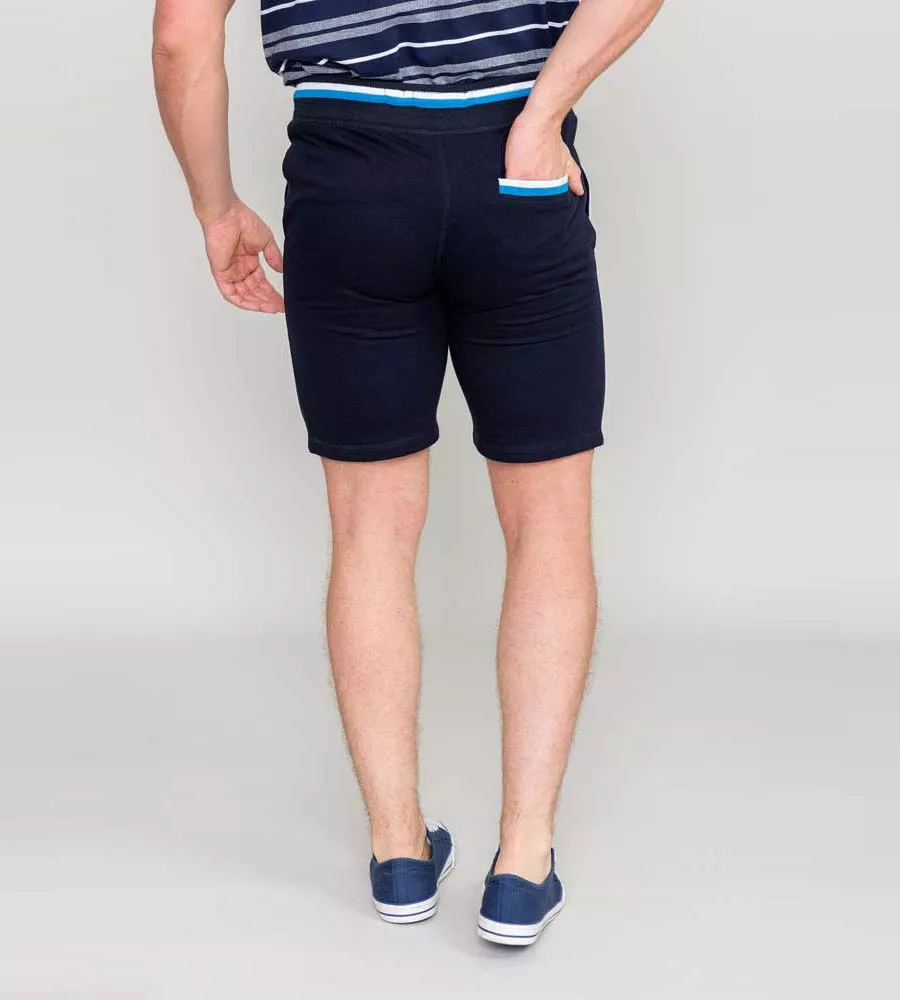 D555 Navy DAGENHAM 2 Mens Elasticated Waist Pockets Shorts