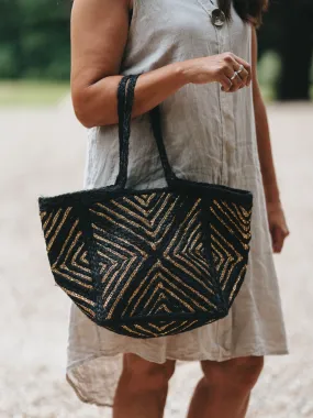 Metallic Pattern Woven Bag