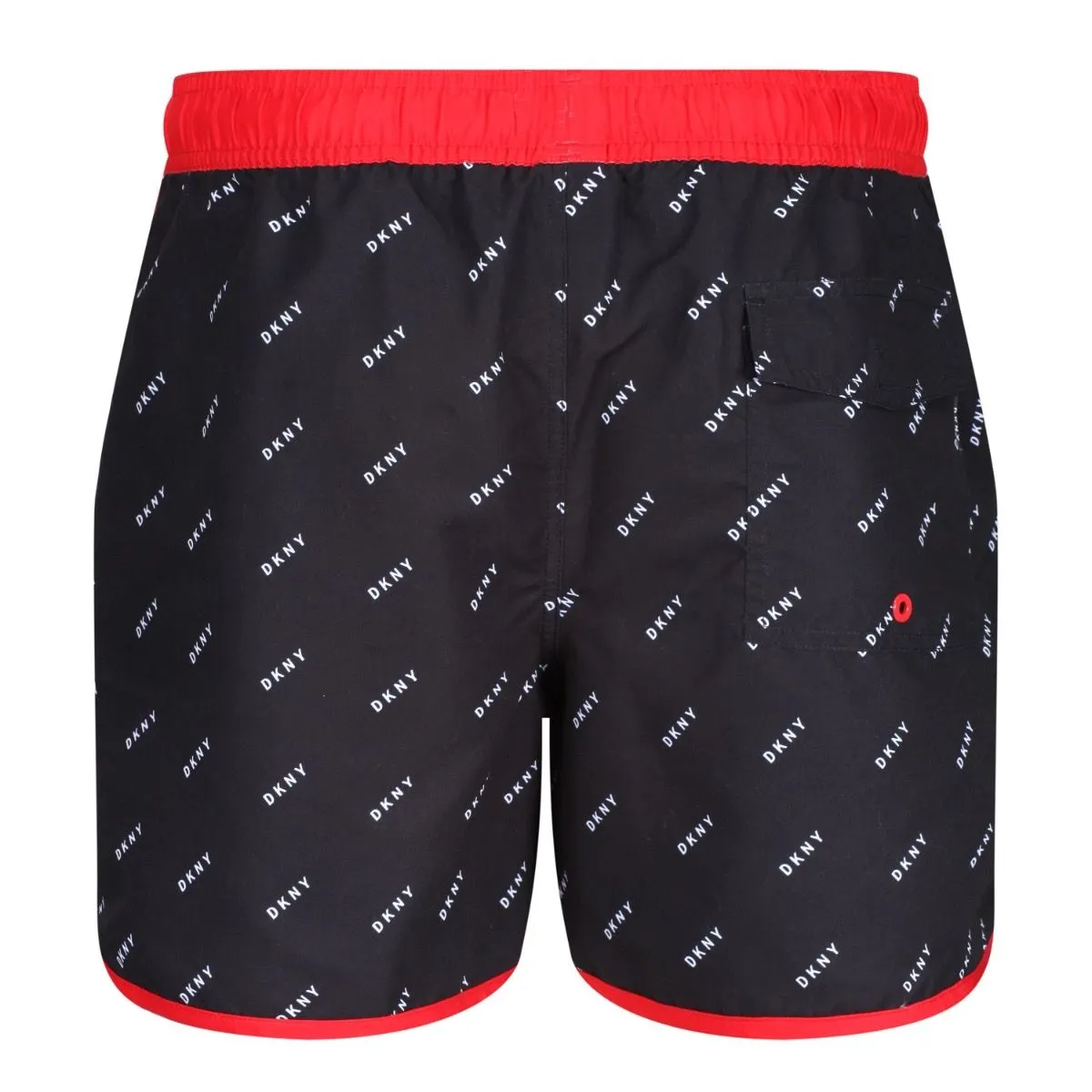 DKNY Azores Black/Spotlight Red Swim Shorts