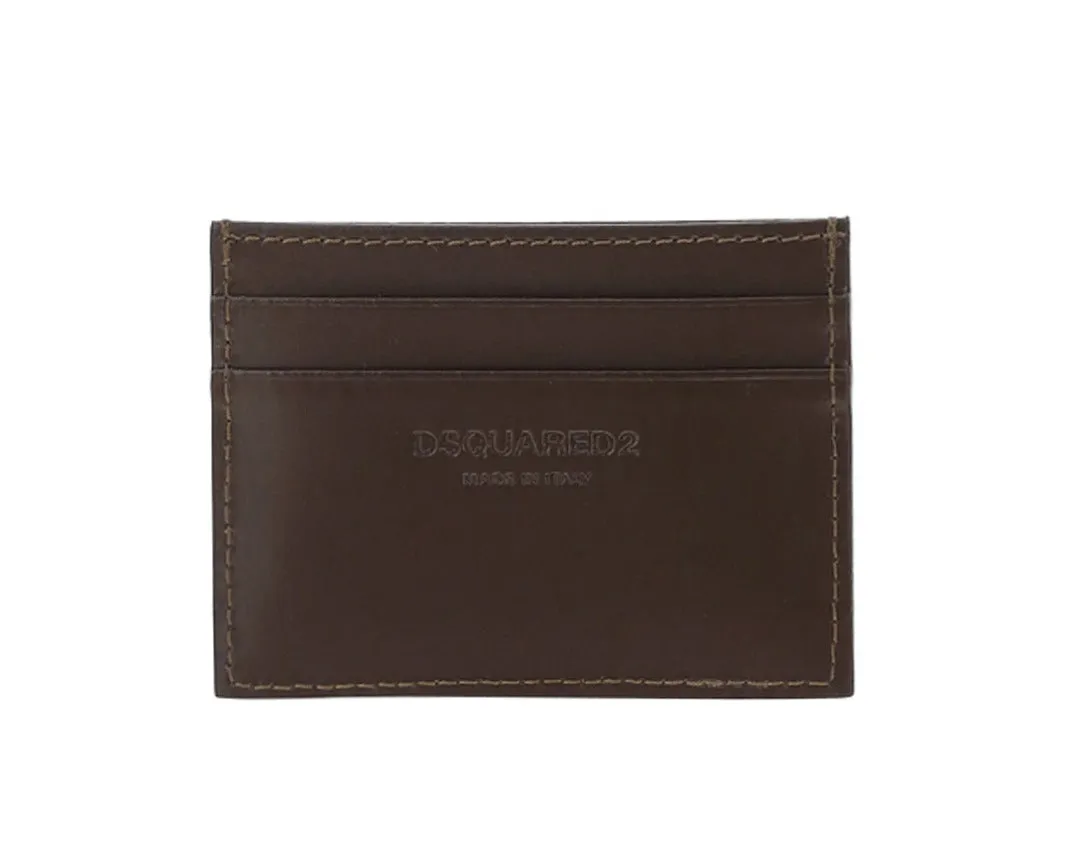 Detailed Cardholder with Dsquared2 Logo Debossed Slot