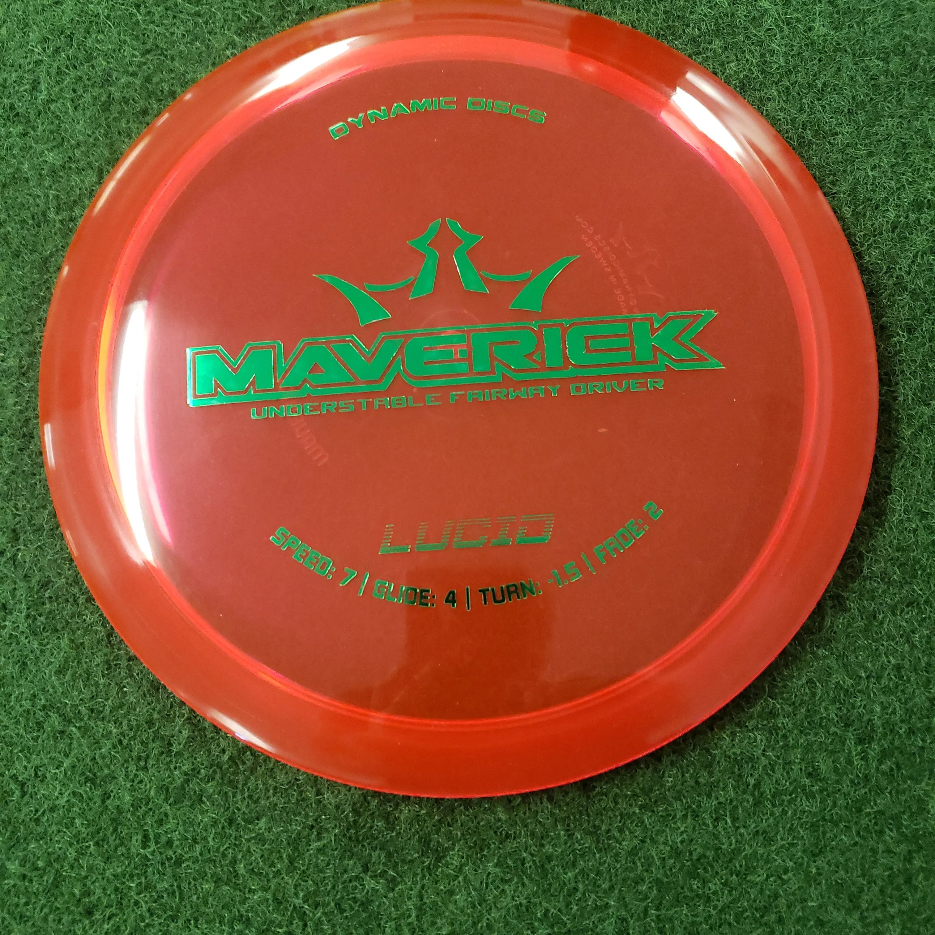 Dynamic Maverick Disc Golf Disc with specific flight numbers