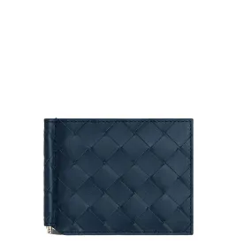 Sleek Deep Blue Bill Clip Wallet