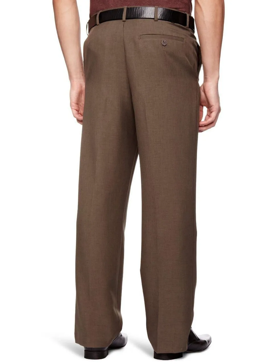 Flexi Waist Trousers in Taupe Marl Brown by Farah