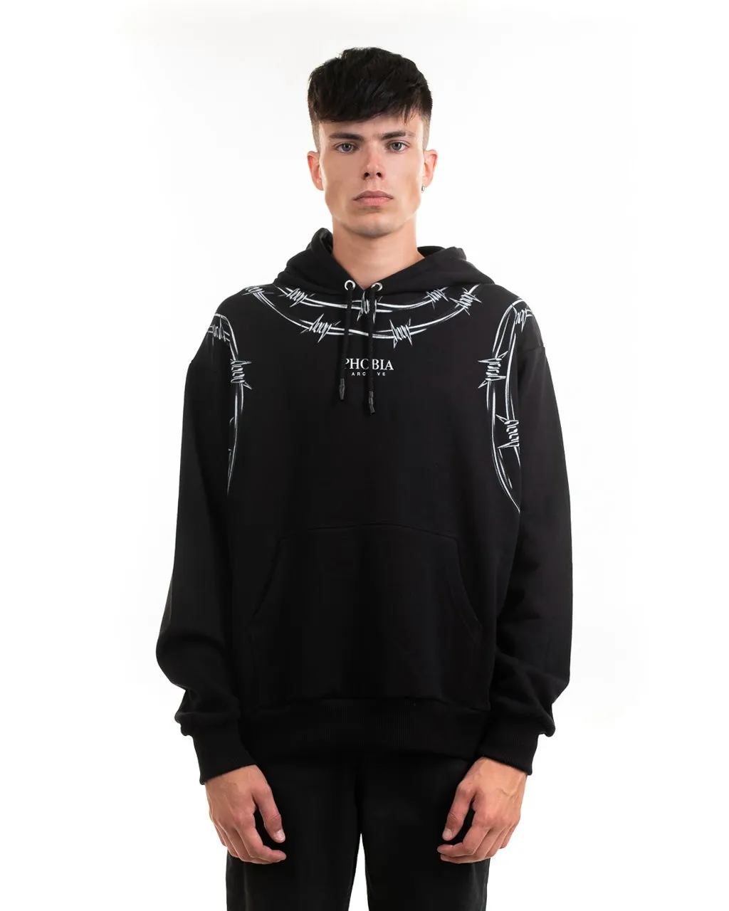 Black and White Barbed Wire Phobia Archive Sweatshirt