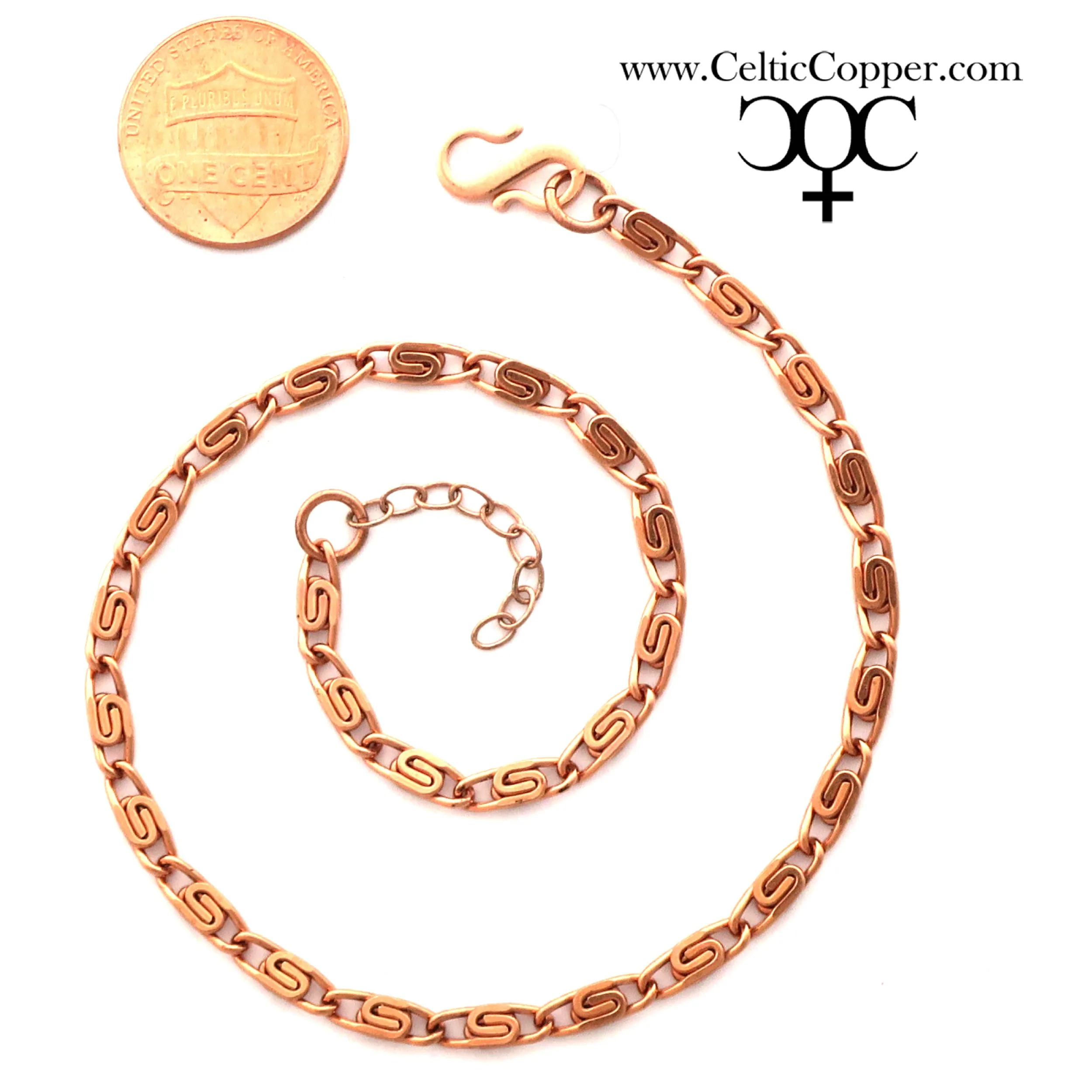 Fine Copper Celtic Scroll Chain FCC61 Unfinished Bulk Supplies