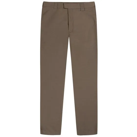 Cotton And Linen Blend Military Green Trousers