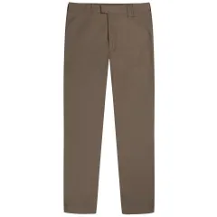 Cotton And Linen Blend Military Green Trousers