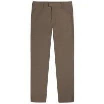 Cotton And Linen Blend Military Green Trousers