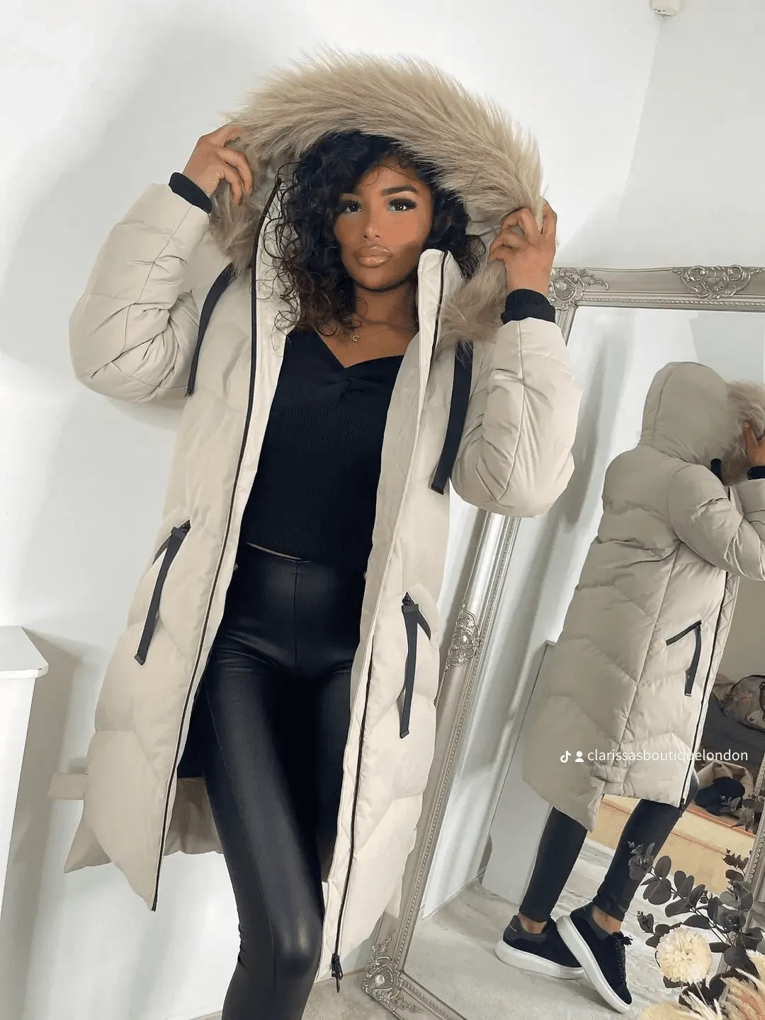 Fur Hooded Padded Coats Regular Price