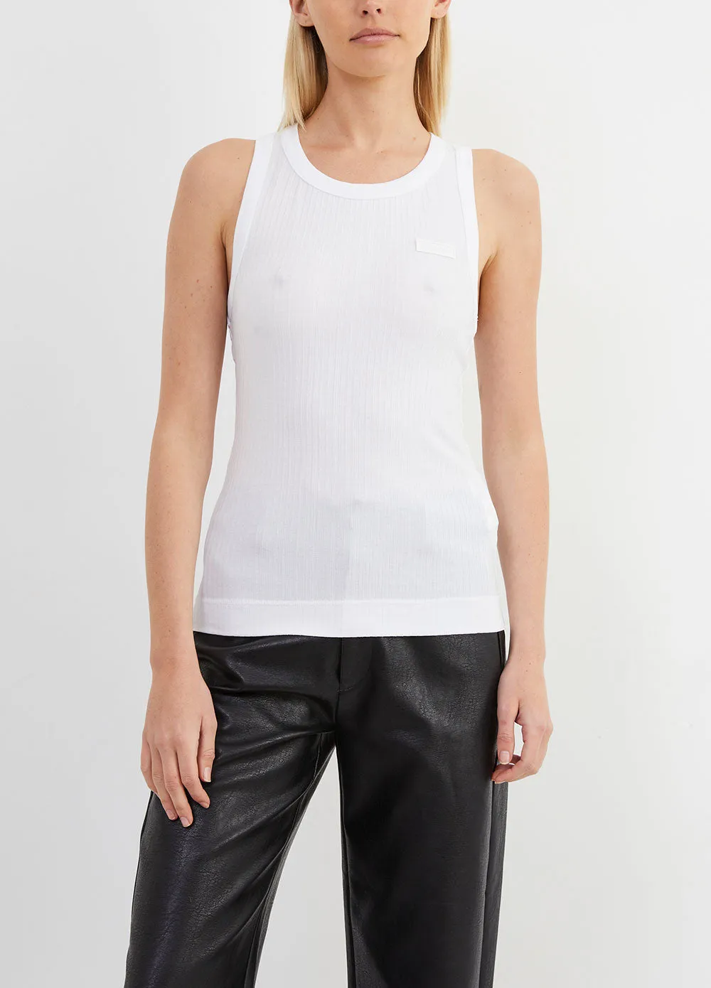 Ganni Ribbed Singlet Tops