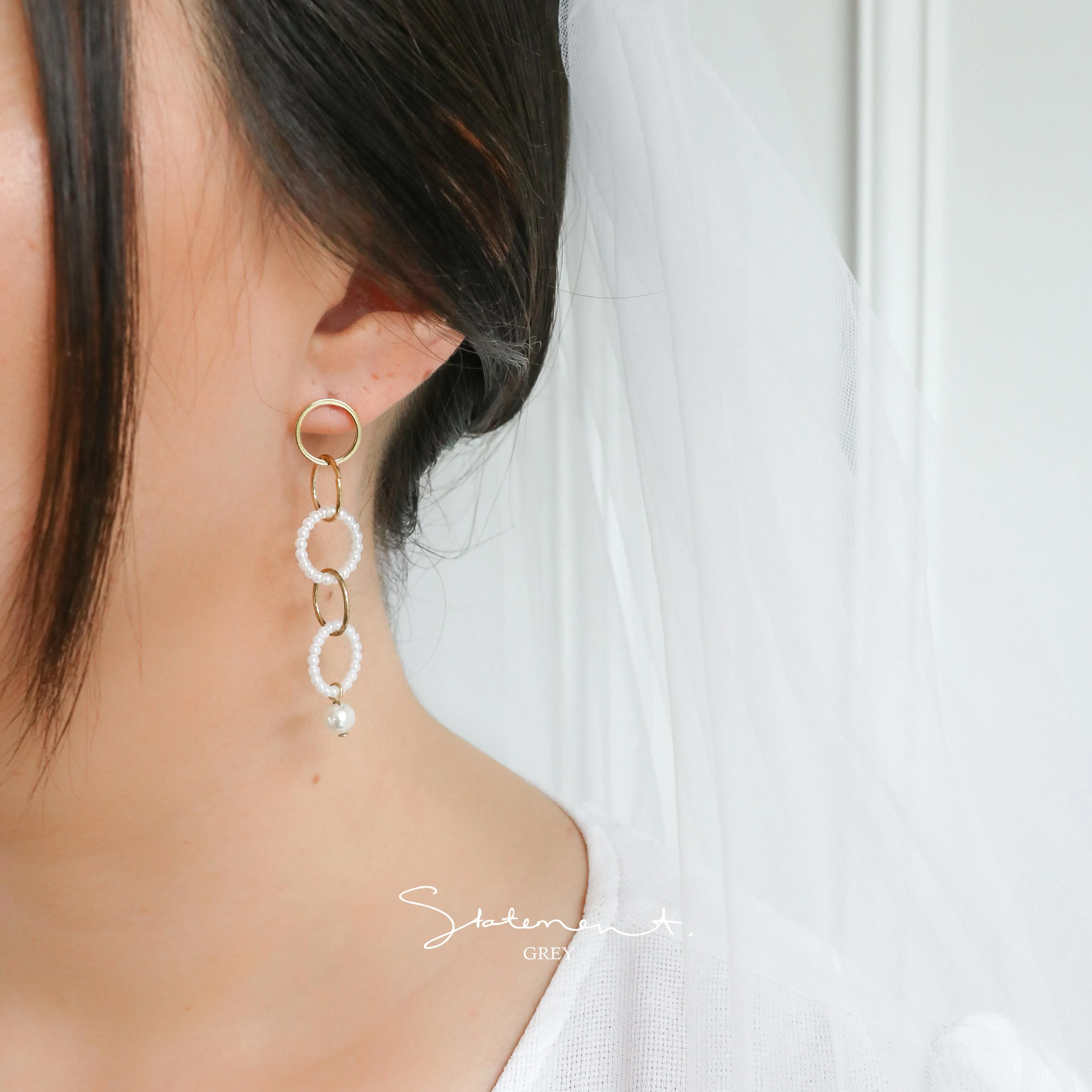 Pearl Hoop Earrings