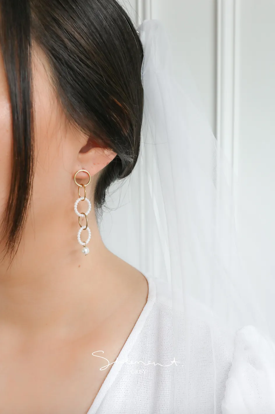 Pearl Hoop Earrings