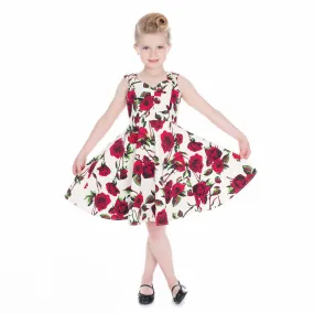 Girl's Rose Floral Party Dress