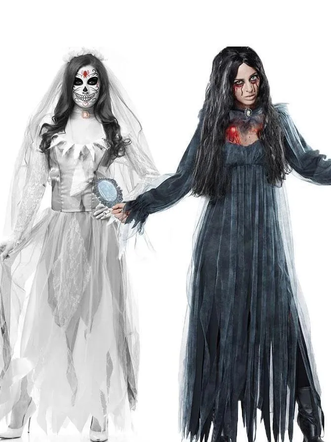 Zombie Cosplay Party Costume - Scary Halloween Bride Dresses