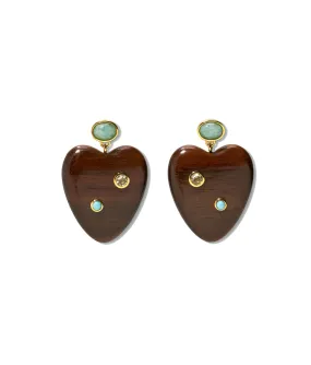 Stylish Tamarind Heart Earrings