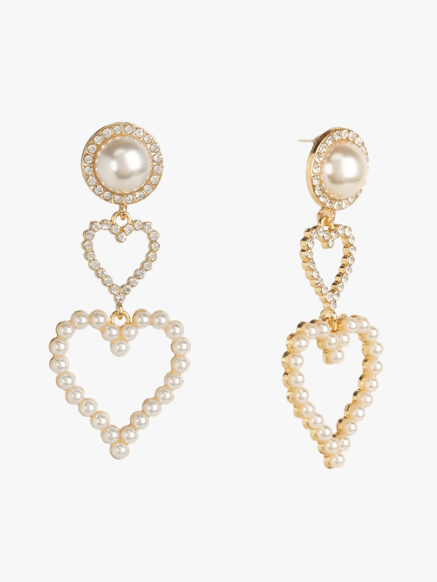 Pearl Heart Earrings