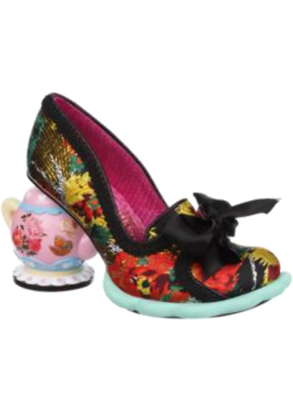 Irregular Choice Elevenses Teapot Black Pumps