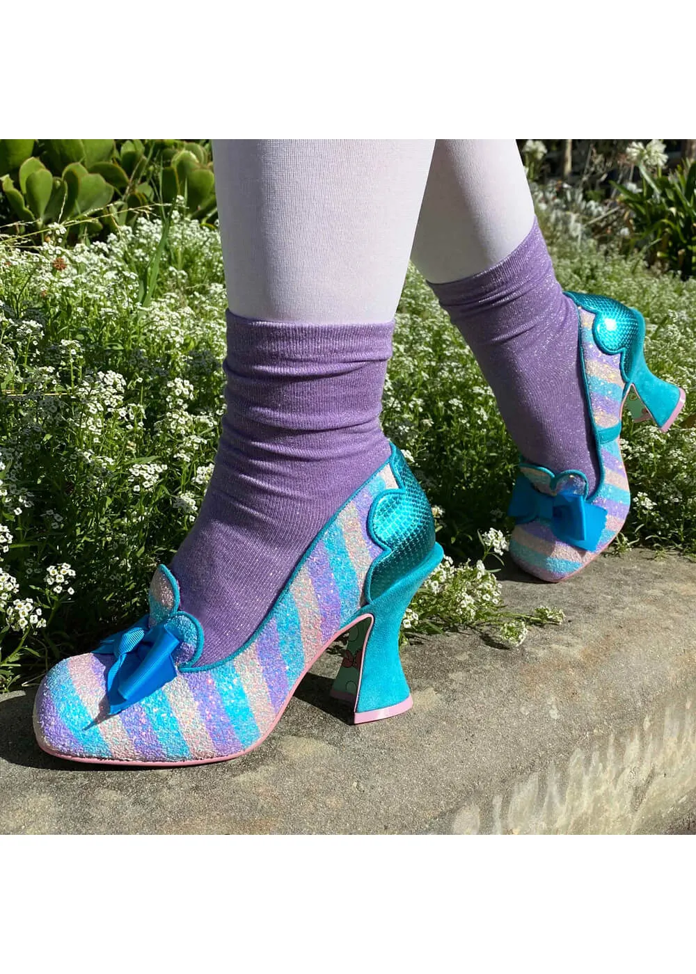 Irregular Choice Blue Fleur De Lis 70's Pumps