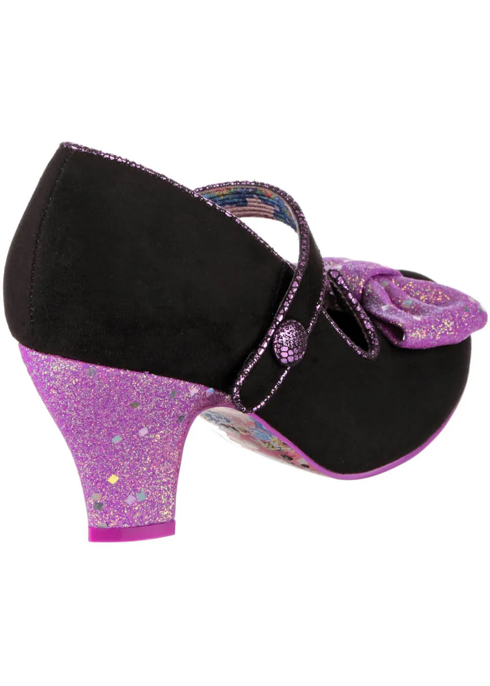 Irregular Choice Purple 50's Pumps Black Piccolo