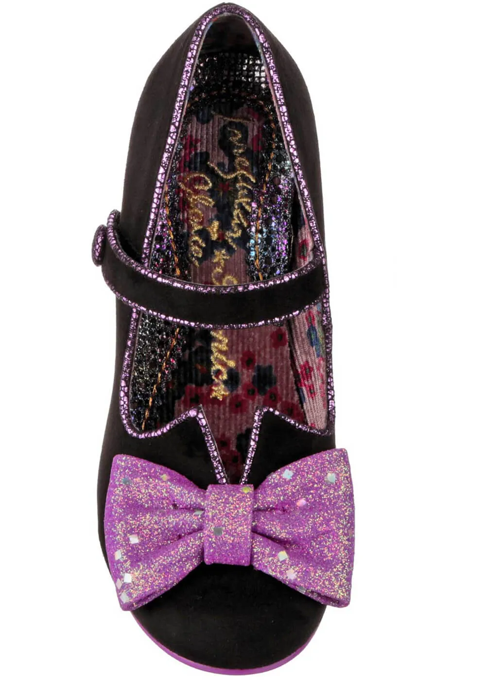 Irregular Choice Purple 50's Pumps Black Piccolo