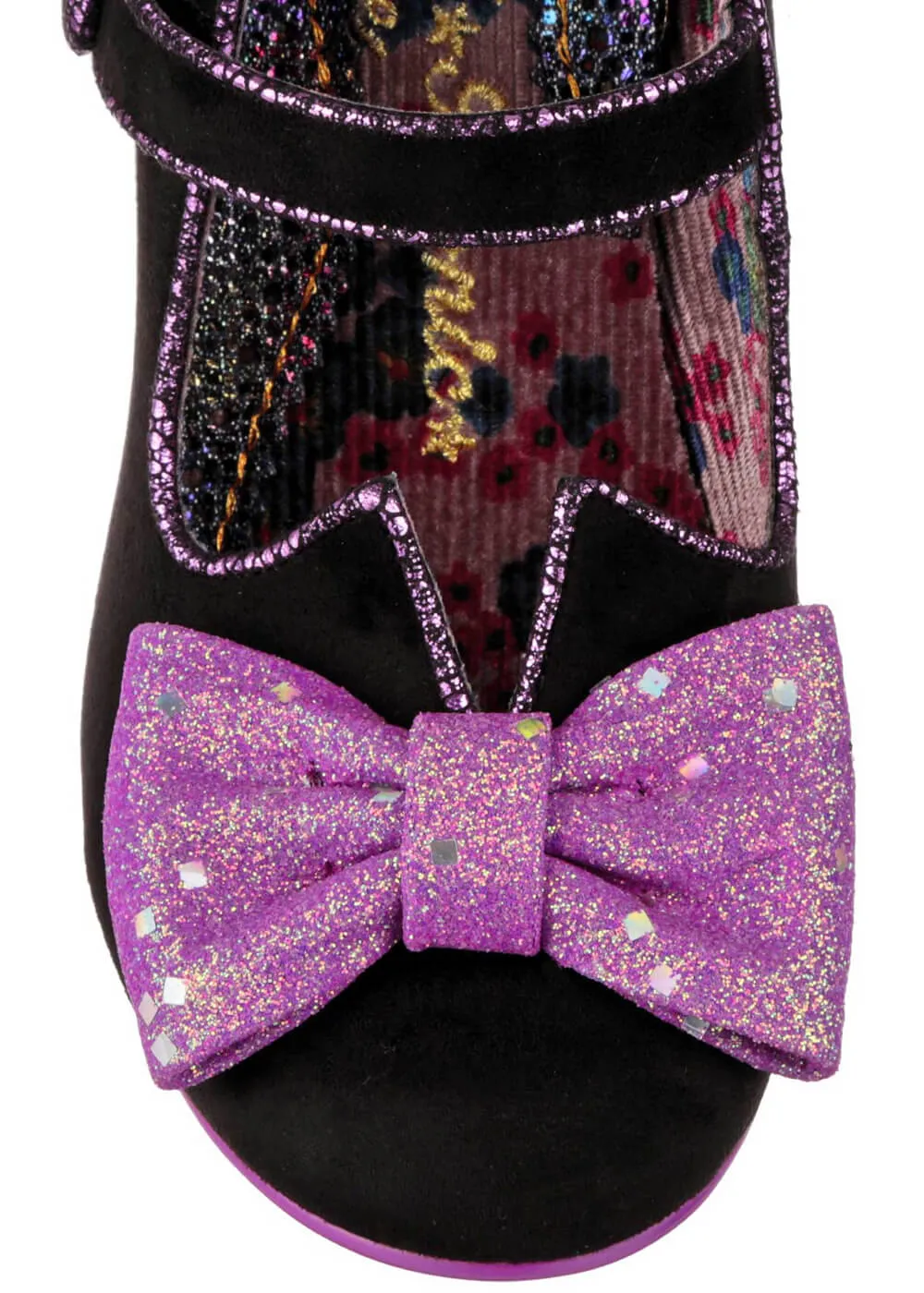 Irregular Choice Piccolo 50's Black Purple Pumps