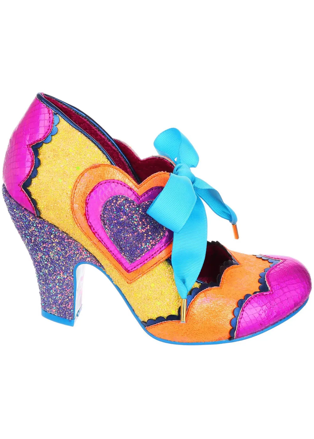 Purple Irregular Choice Right On Heart 50's Pumps