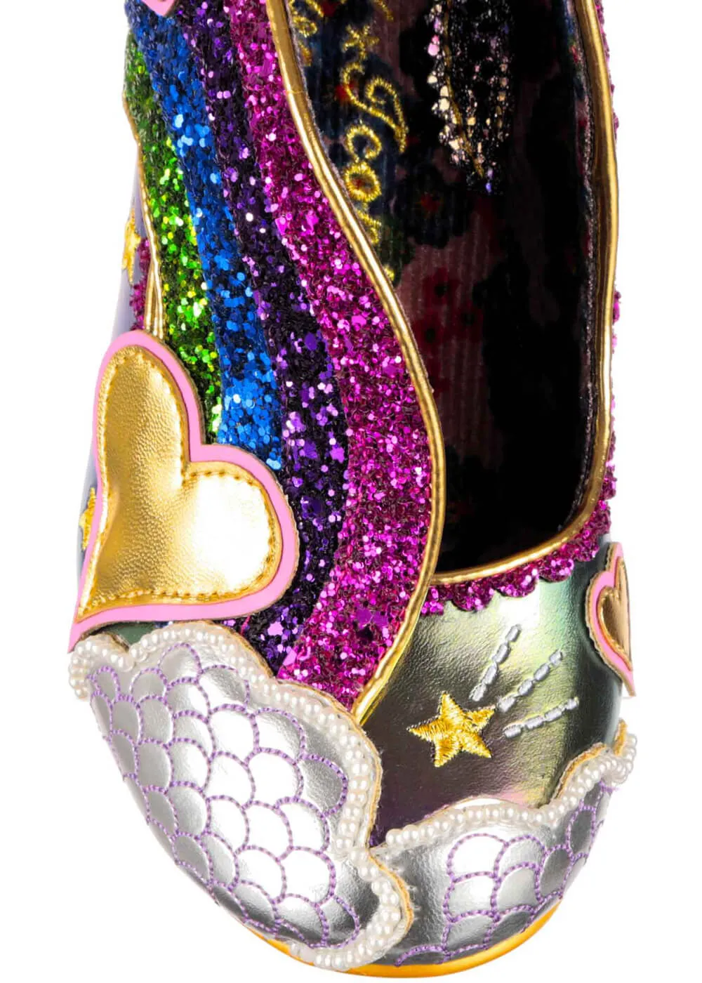 Irregular Choice Summer Showers Purple Rainbow 70's Pumps