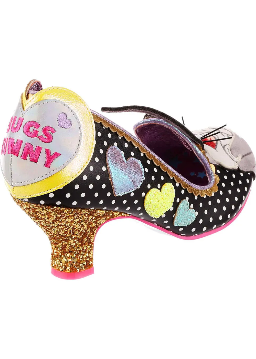 Irregular Choice Looney Tunes Bunny Love Black 40's Pumps