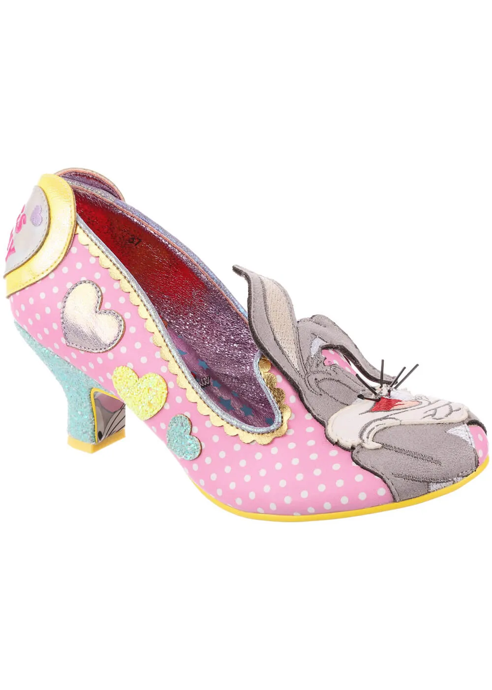 Pink Irregular Choice x Looney Tunes Bunny Love 50's Pumps