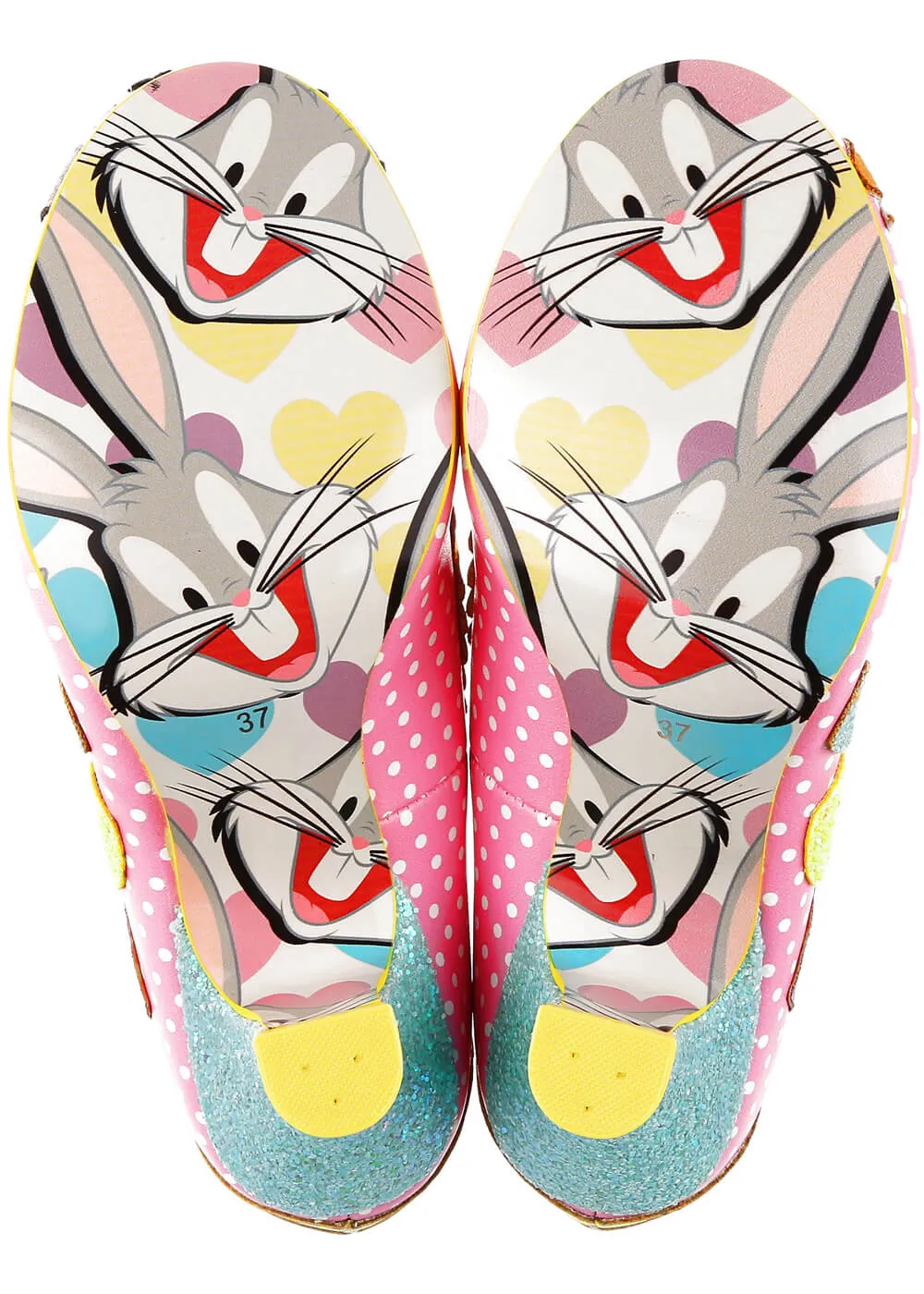 Pink Irregular Choice x Looney Tunes Bunny Love 50's Pumps