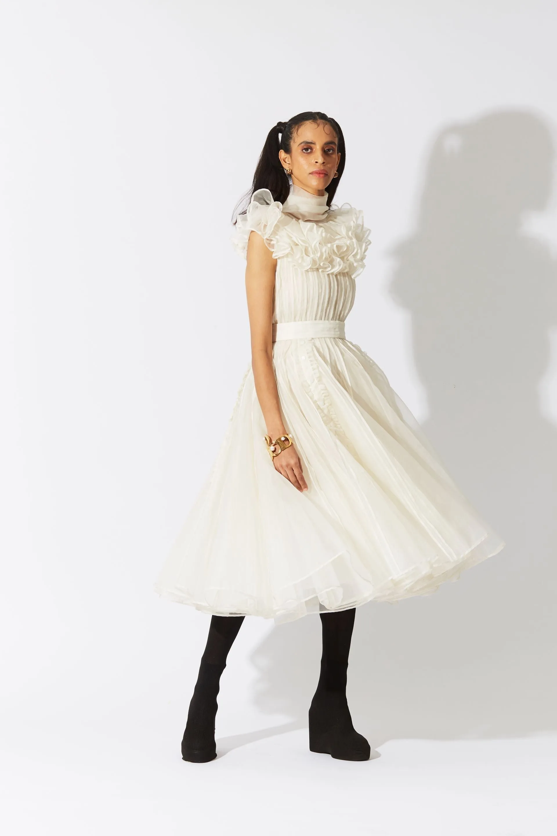 Classic Ivory Organza Dress