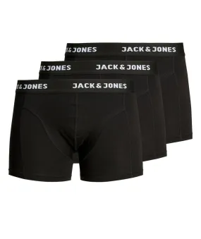 Jack & Jones Black Anthony 3-Pack Trunks Shorts