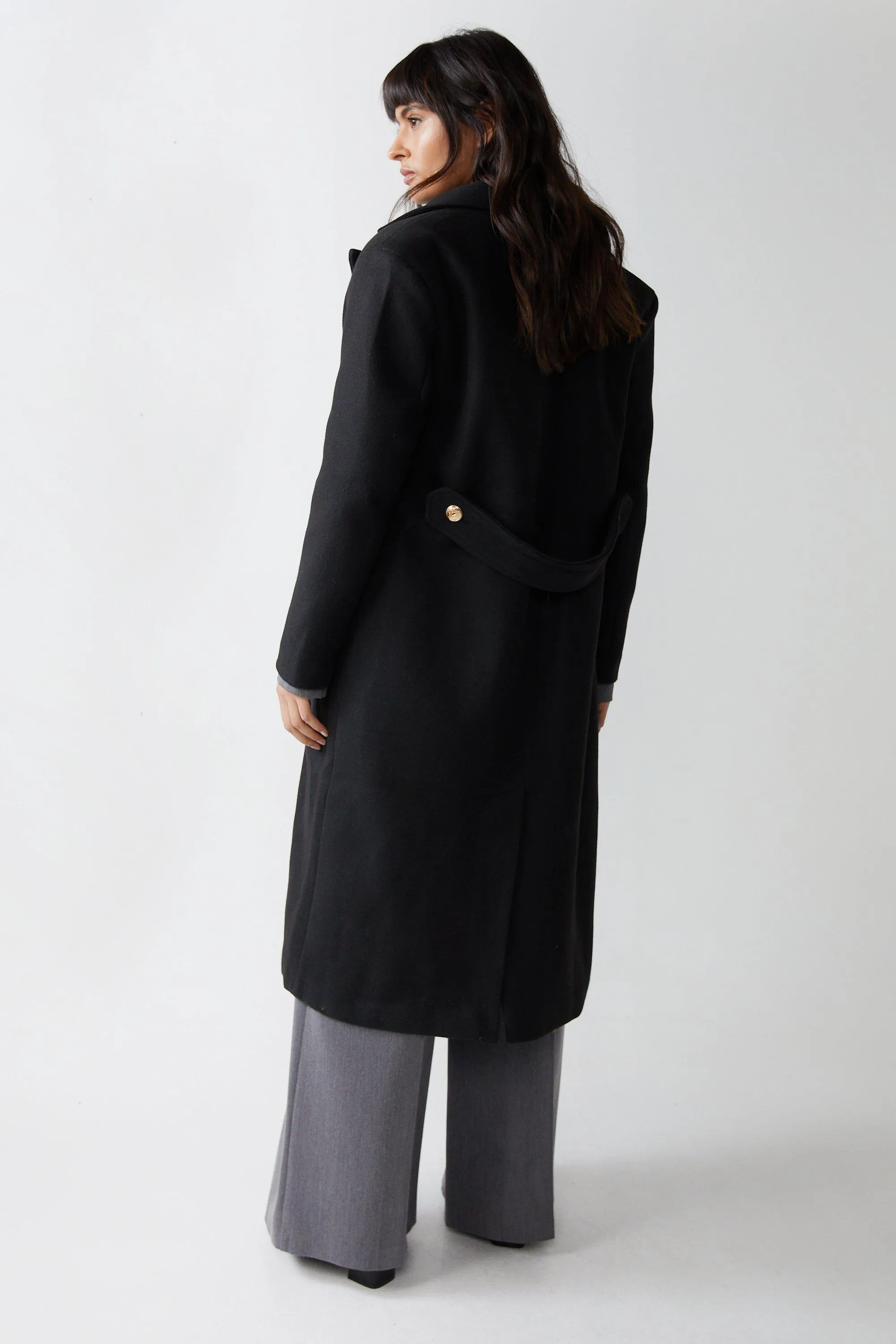 Jackets & Coats | Wool Look Double Breasted Coat | Warehouse