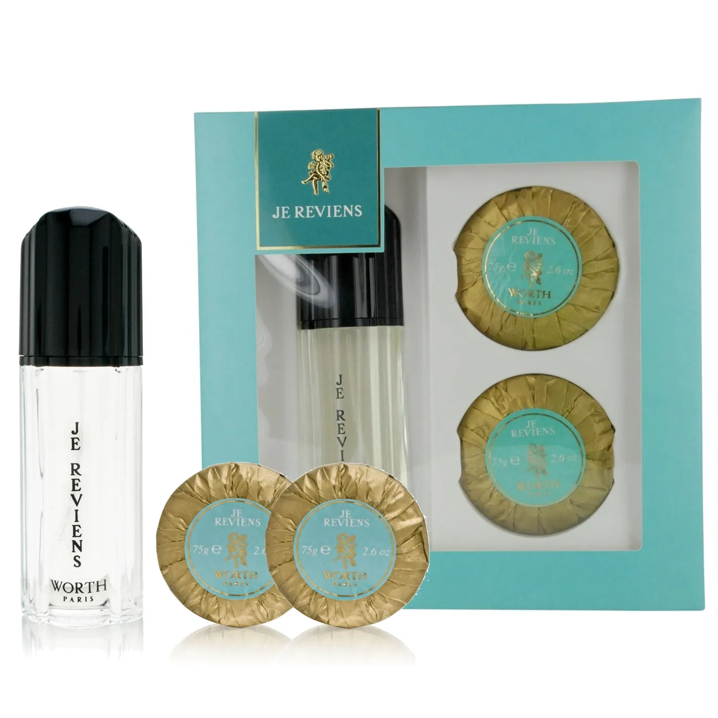 Je Reviens by Worth Paris 50ml EDT 3 Piece Gift Set