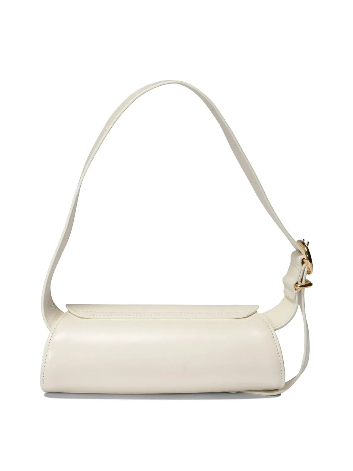 JIL SANDER White Leather Cannolo Mini Crossbody Bag