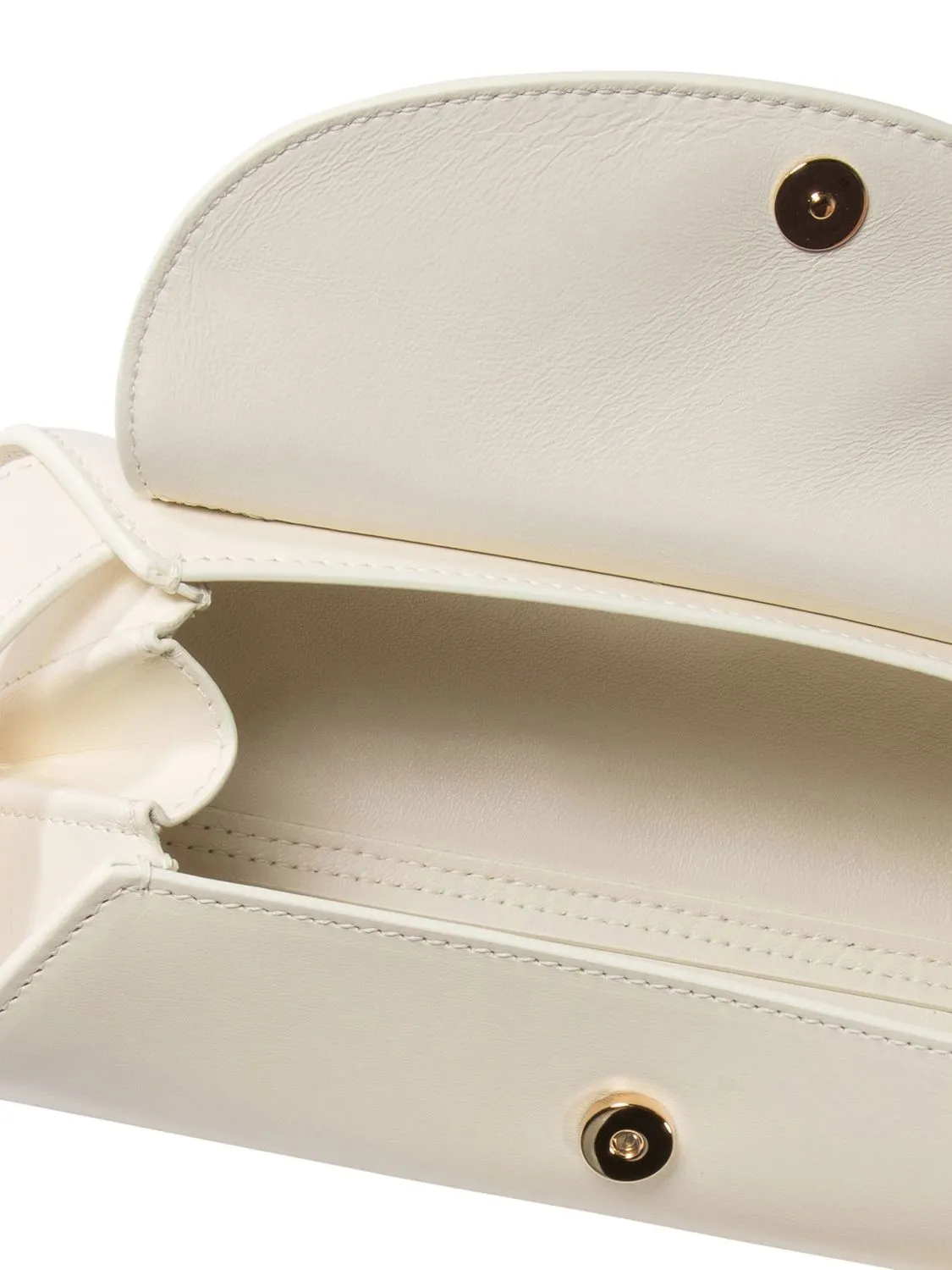 JIL SANDER White Leather Cannolo Mini Crossbody Bag