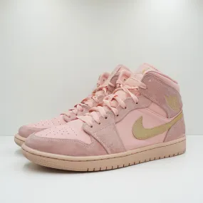 Jordan 1 Mid Coral Gold