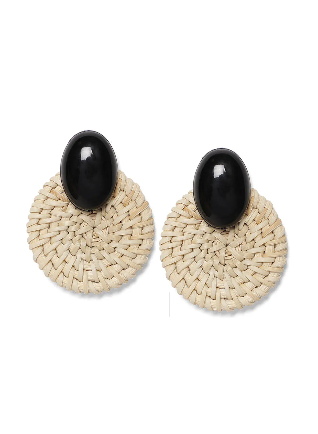 Beige Earring made of Jute