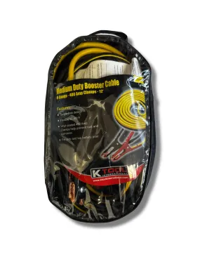 K Tool 12ft Jump Leads with 400Amp Clamps
