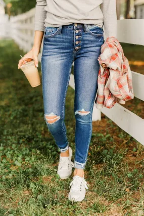 Button Fly Jeans in Melanie Wash from KanCan