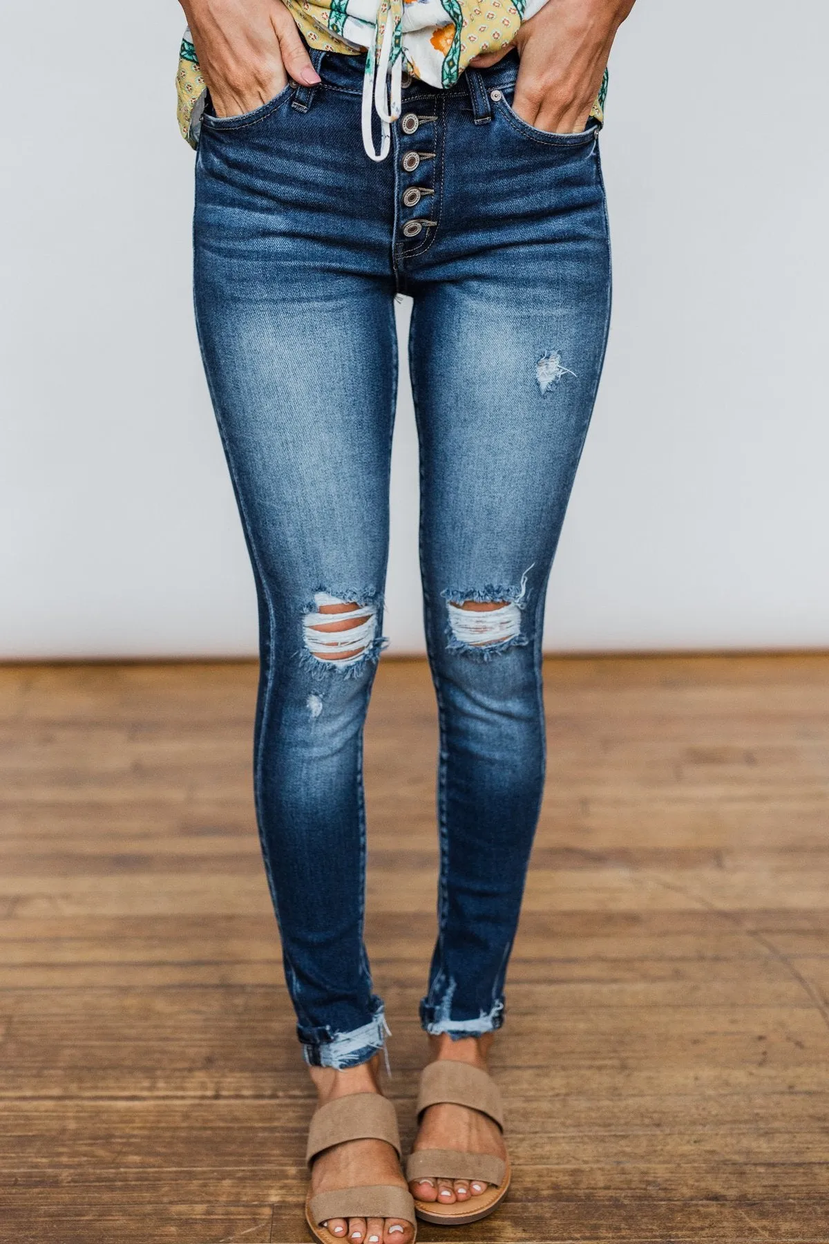 Button Fly Jeans in Melanie Wash from KanCan