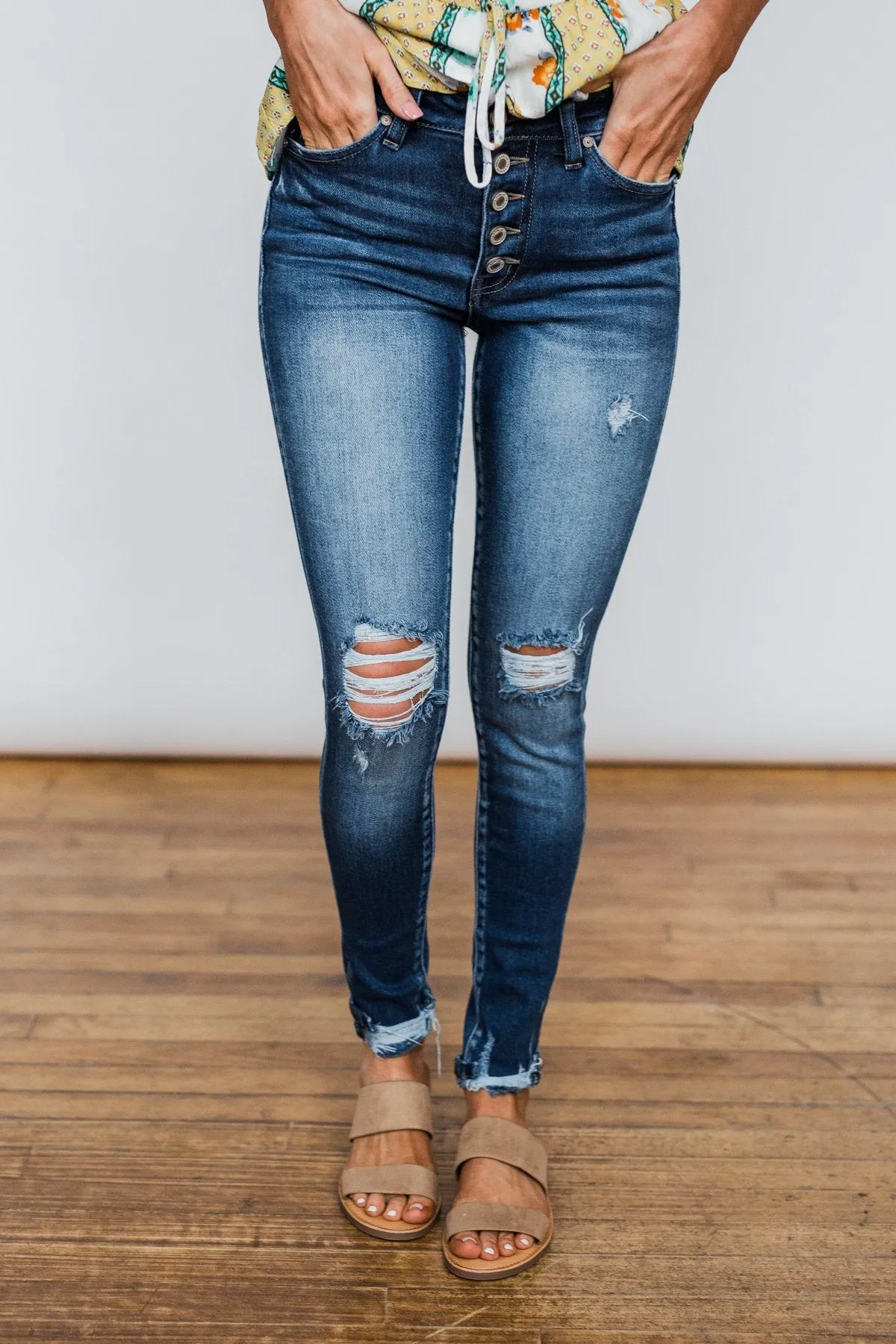 Button Fly Jeans in Melanie Wash from KanCan