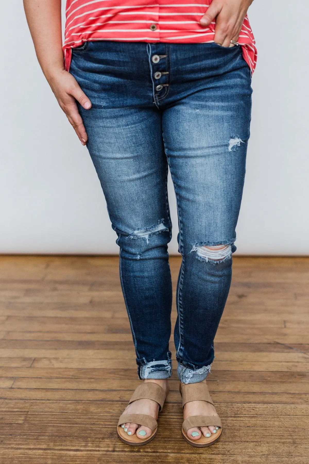 Button Fly Jeans in Melanie Wash from KanCan